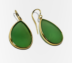 Green Chalcedony Earrings