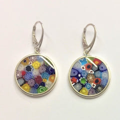 Rainbow Millefiori Earring