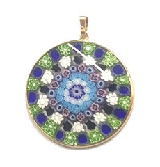 Green Jingle Millefiori Pendant